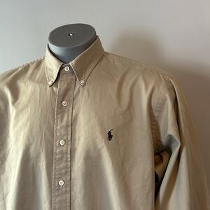 Beige Ralph Lauren Shirt XL 100% Cotton